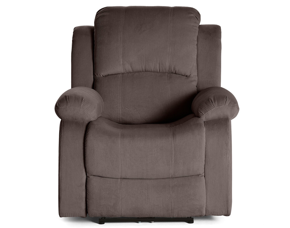 Fauteuil relax électrique en velours côtelé Armand