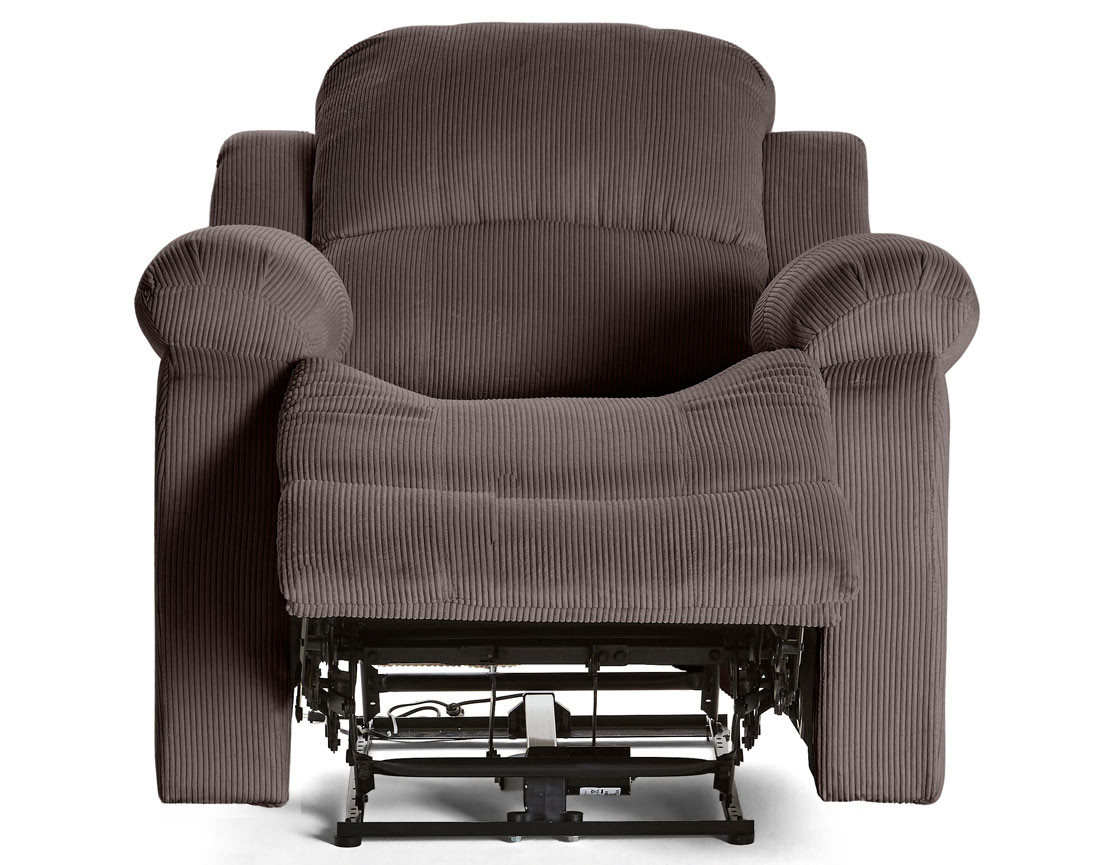 Fauteuil relax électrique en velours côtelé Armand
