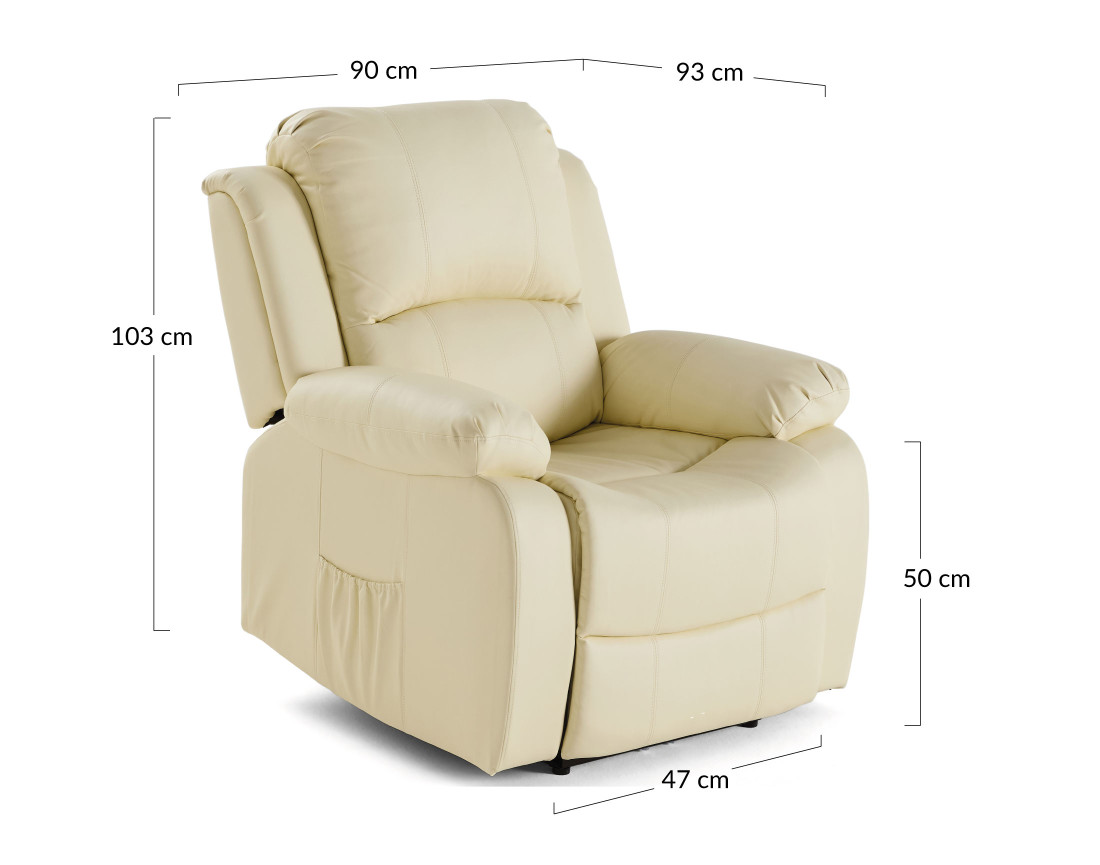 Fauteuil relax électrique en simili Armand