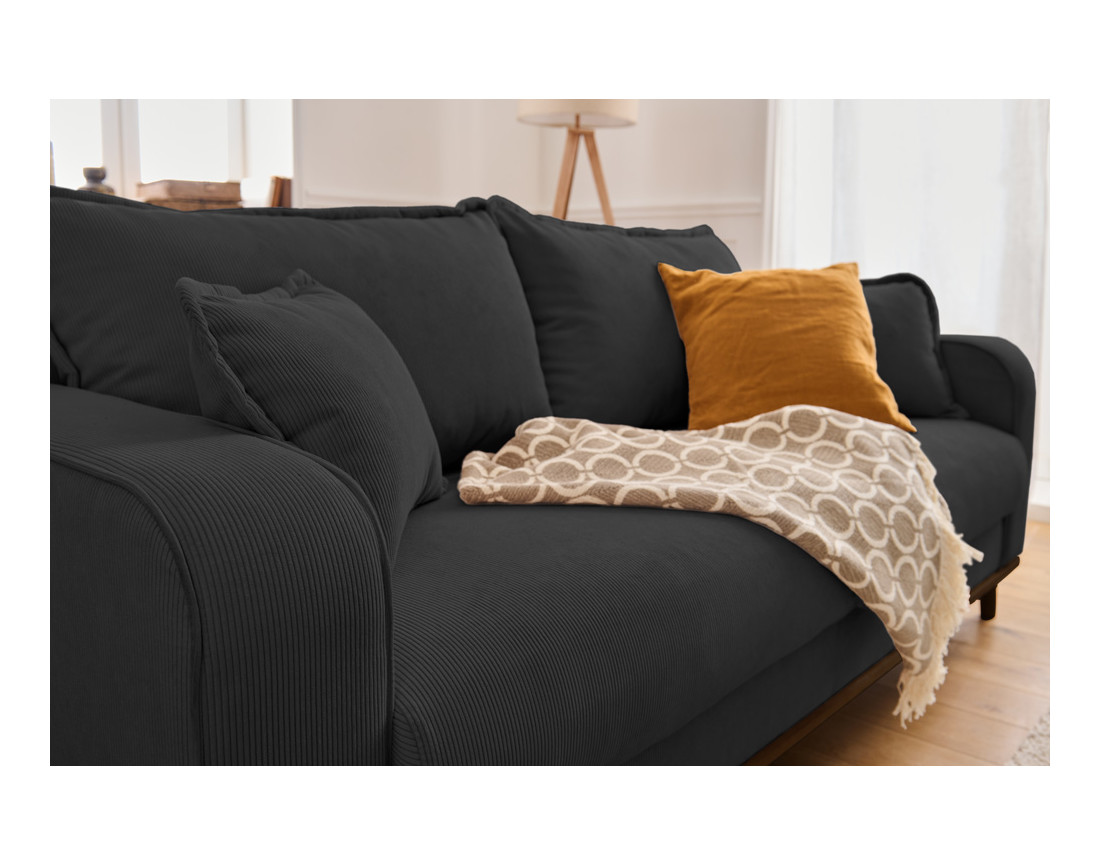 Canapé 3 places en velours côtelé Albane