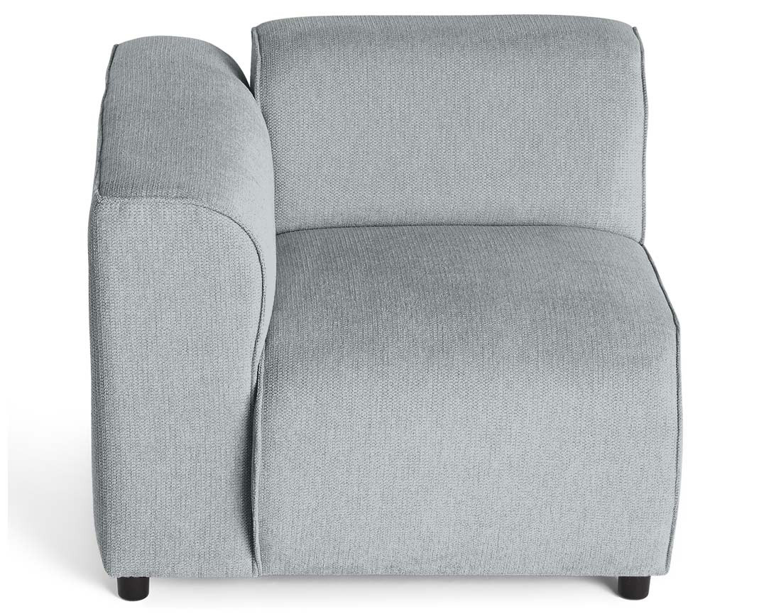 Module d'assise d'angle gauche en tissu texturé Suaro