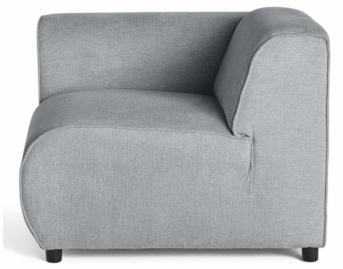 Module d'assise d'angle gauche en tissu texturé Suaro