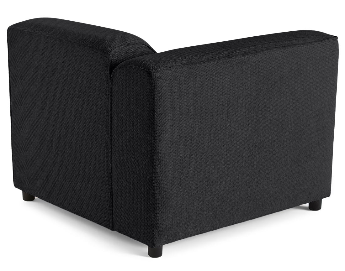 Module d'assise d'angle gauche en tissu texturé Suaro