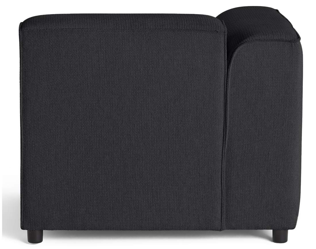 Module d'assise d'angle gauche en tissu texturé Suaro