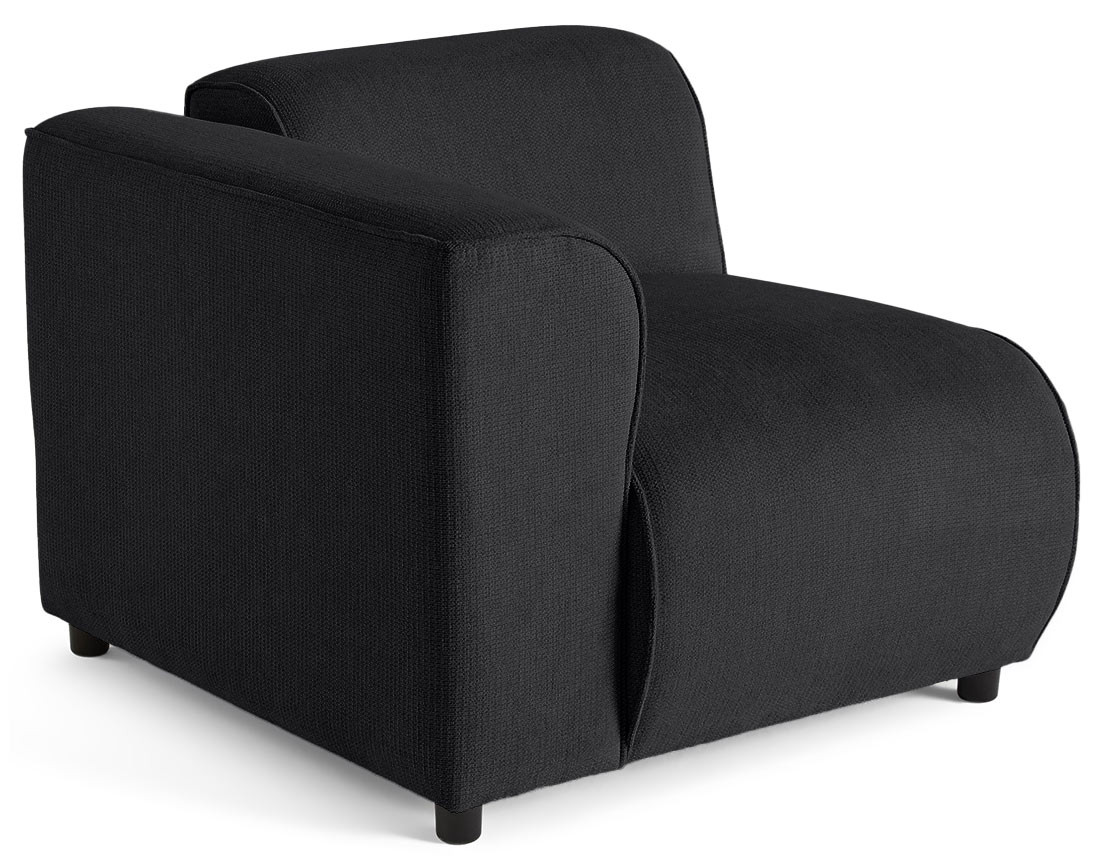 Module d'assise d'angle gauche en tissu texturé Suaro