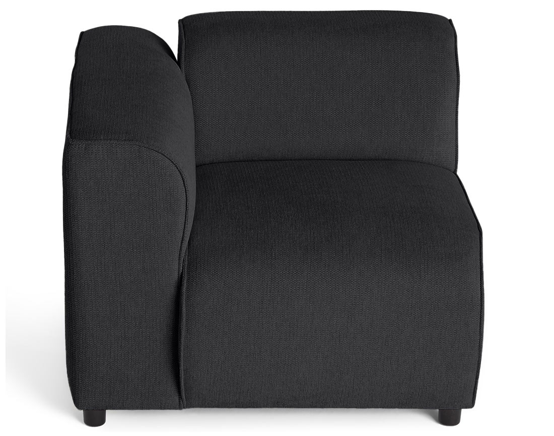 Module d'assise d'angle gauche en tissu texturé Suaro