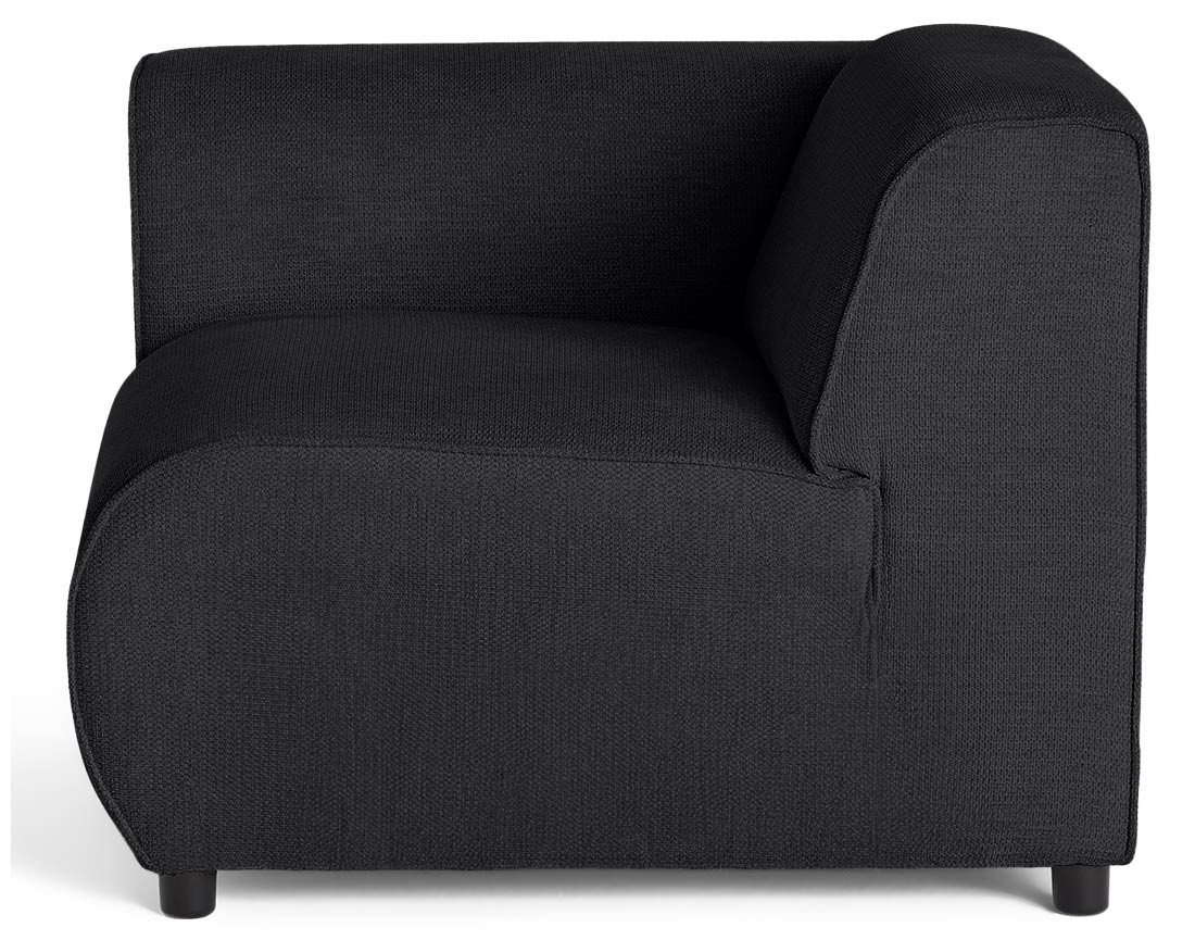 Module d'assise d'angle gauche en tissu texturé Suaro