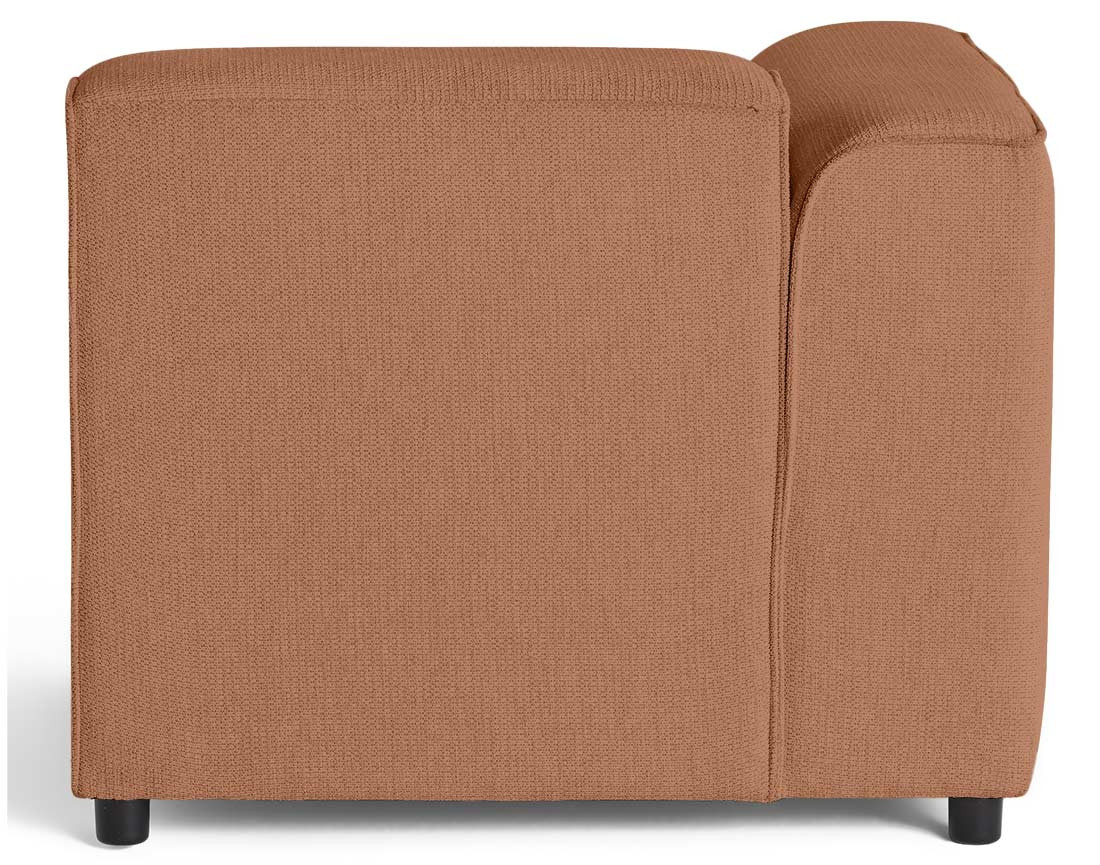 Module d'assise d'angle gauche en tissu texturé Suaro