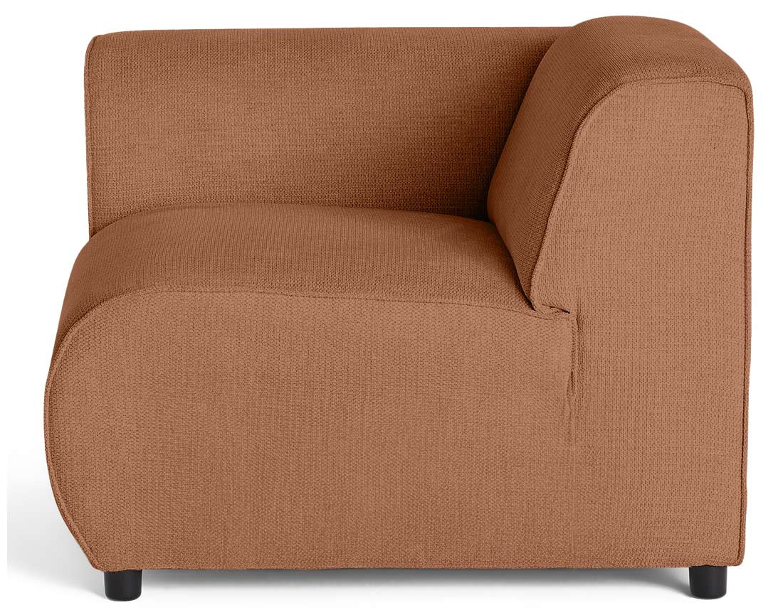 Module d'assise d'angle gauche en tissu texturé Suaro