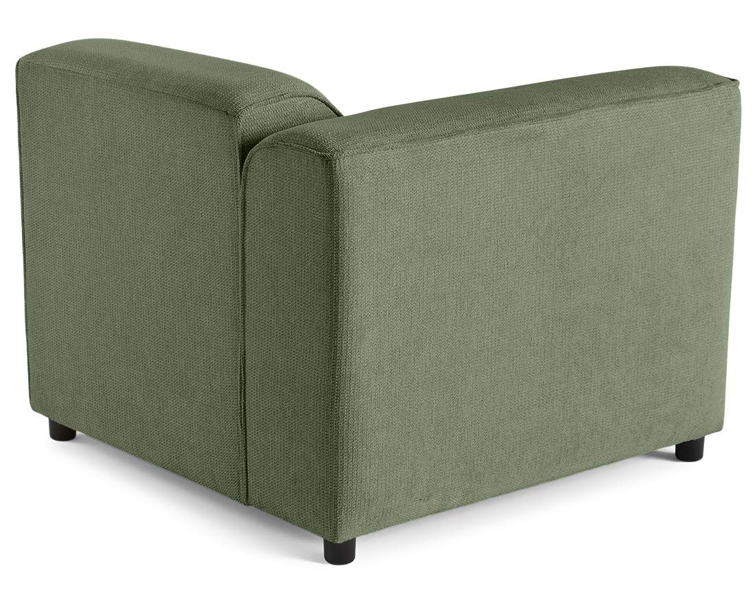 Module d'assise d'angle gauche en tissu texturé Suaro