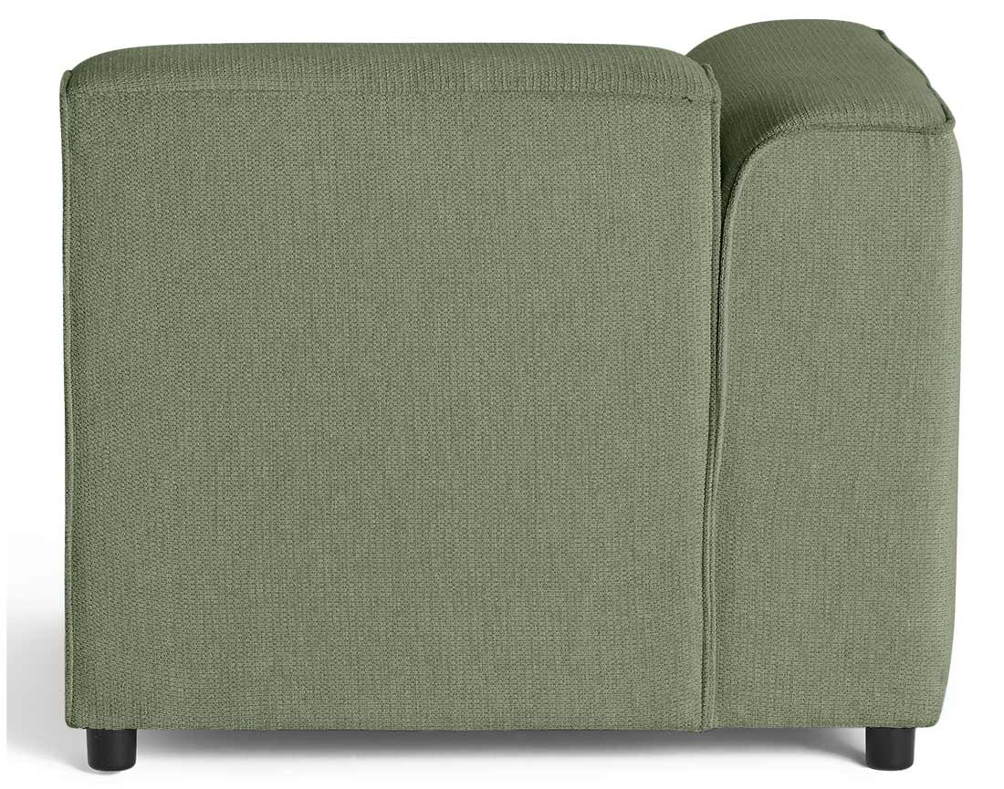 Module d'assise d'angle gauche en tissu texturé Suaro