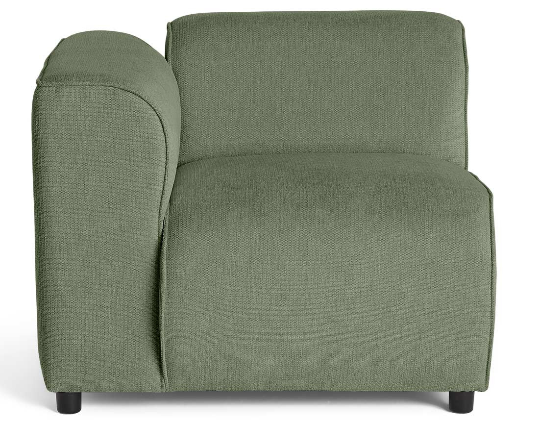 Module d'assise d'angle gauche en tissu texturé Suaro