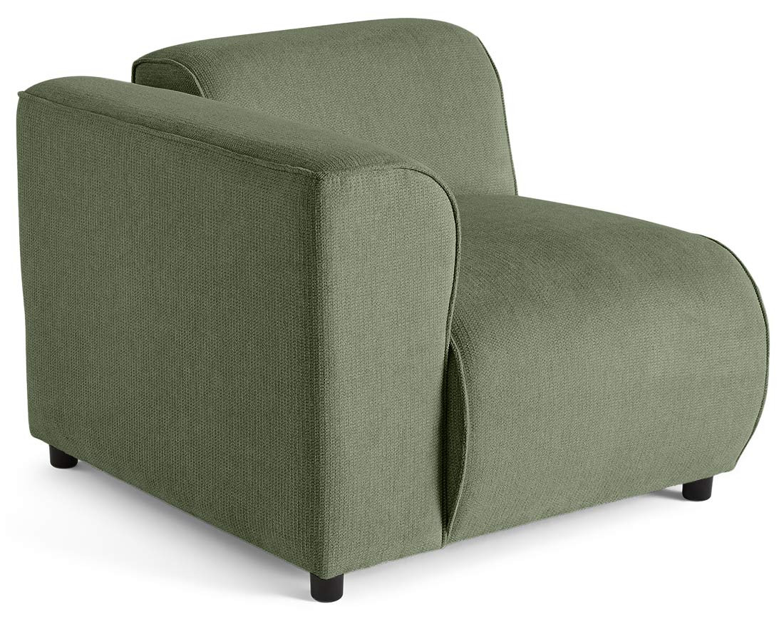 Module d'assise d'angle gauche en tissu texturé Suaro