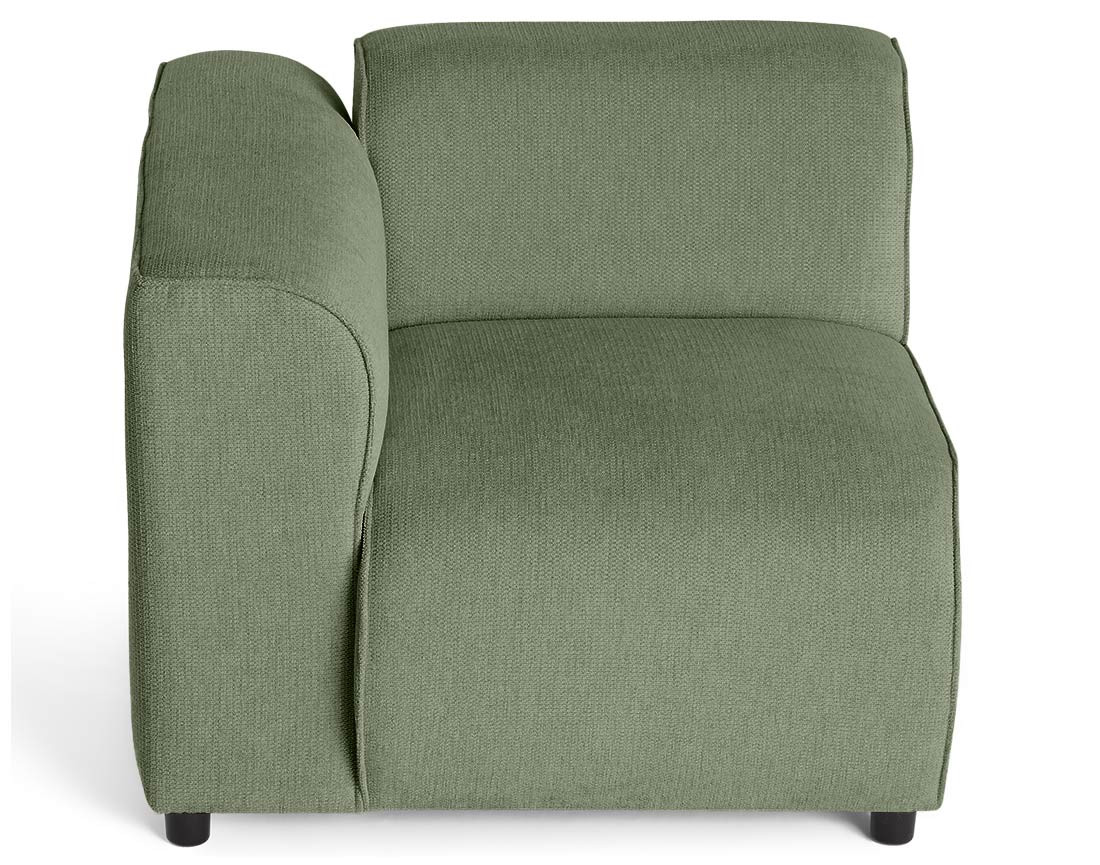 Module d'assise d'angle gauche en tissu texturé Suaro