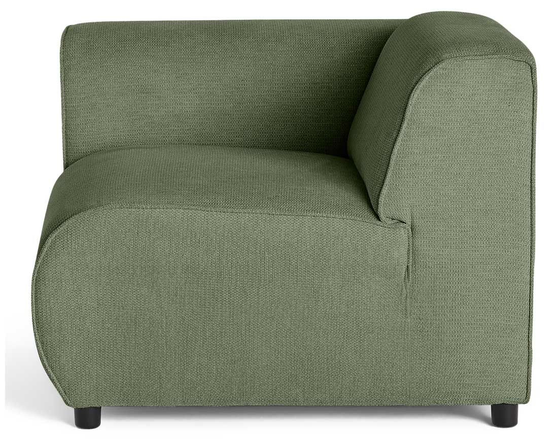 Module d'assise d'angle gauche en tissu texturé Suaro