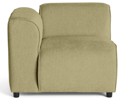 Module d'assise d'angle gauche en tissu texturé Suaro