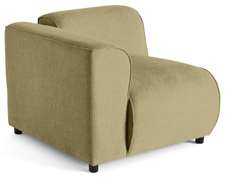 Module d'assise d'angle gauche en tissu texturé Suaro