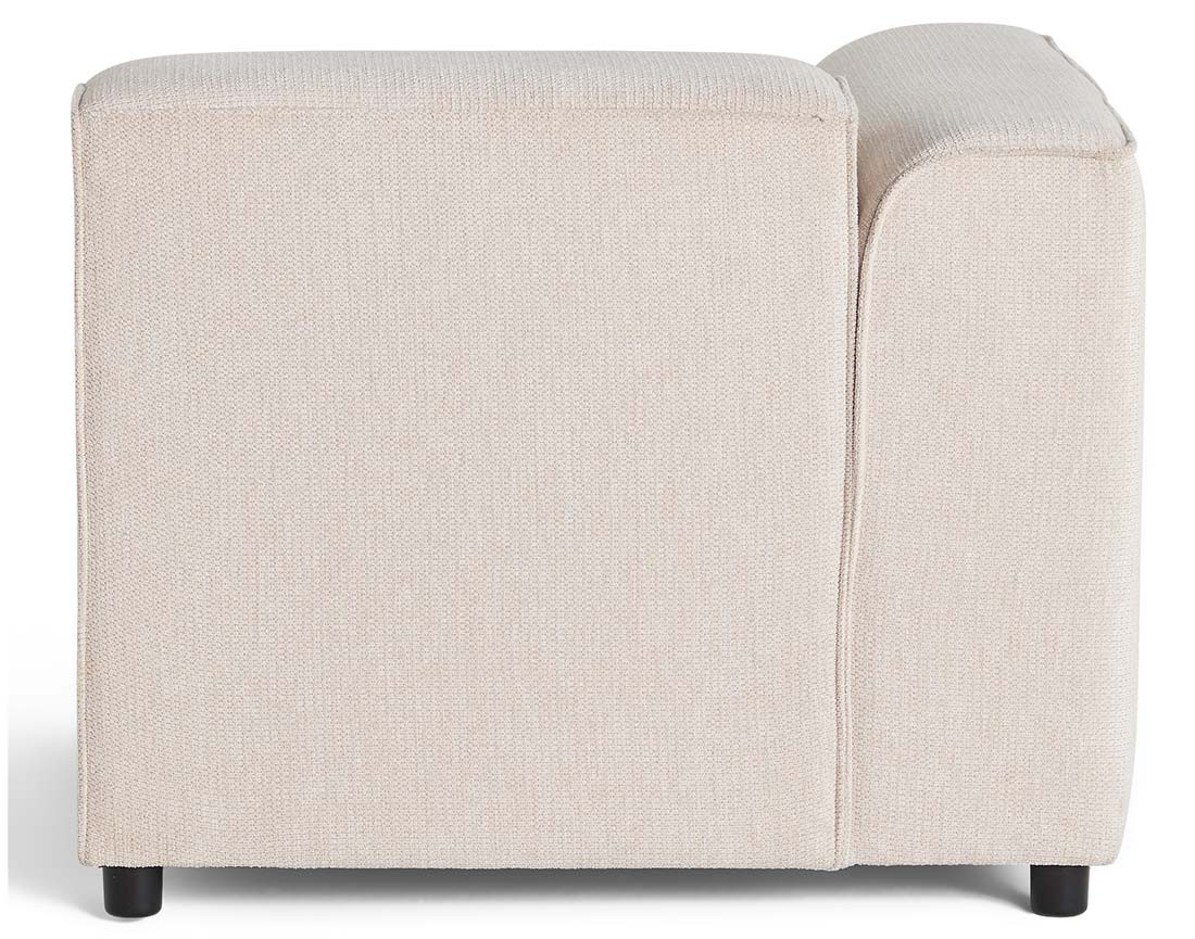 Module d'assise d'angle gauche en tissu texturé Suaro