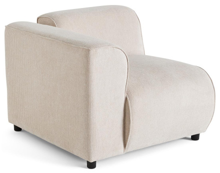 Module d'assise d'angle gauche en tissu texturé Suaro