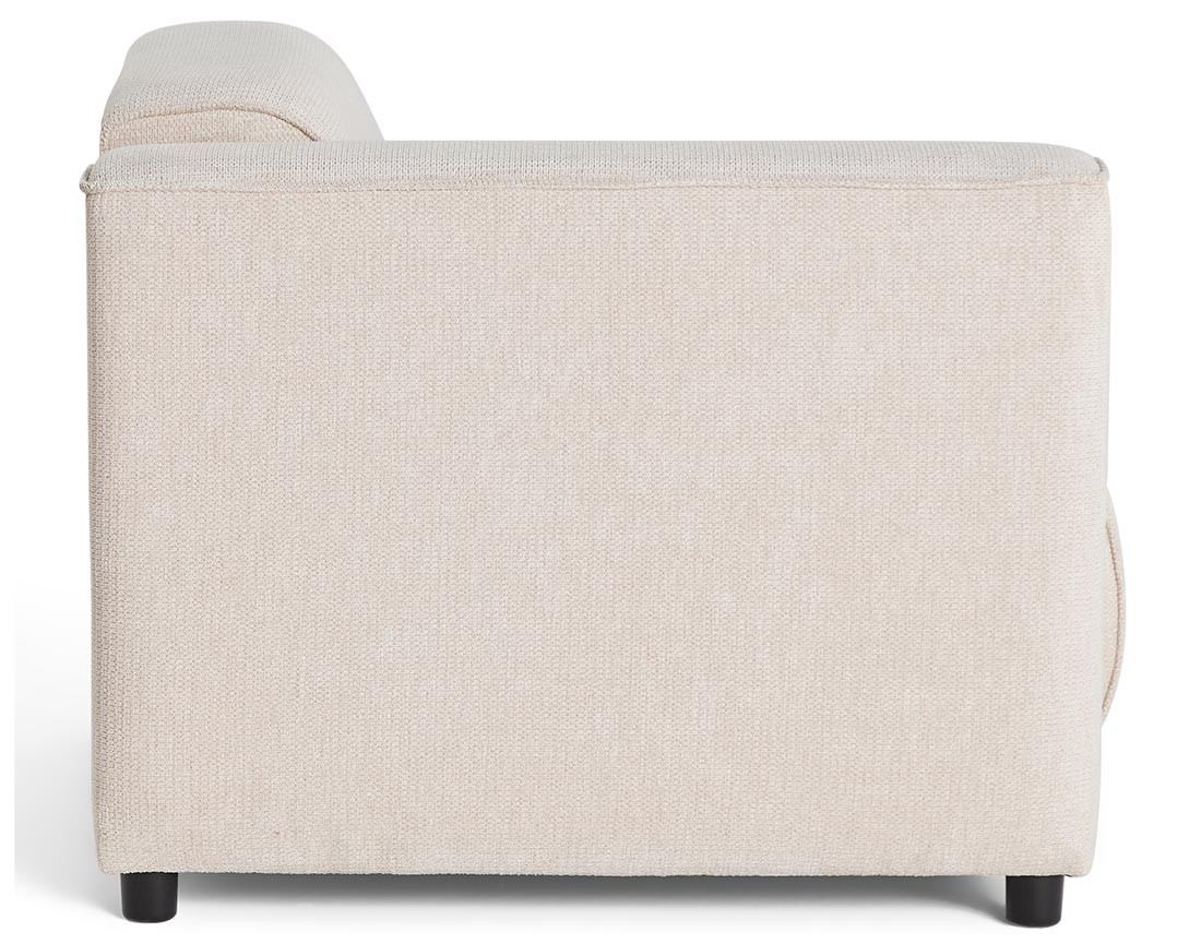 Module d'assise d'angle gauche en tissu texturé Suaro