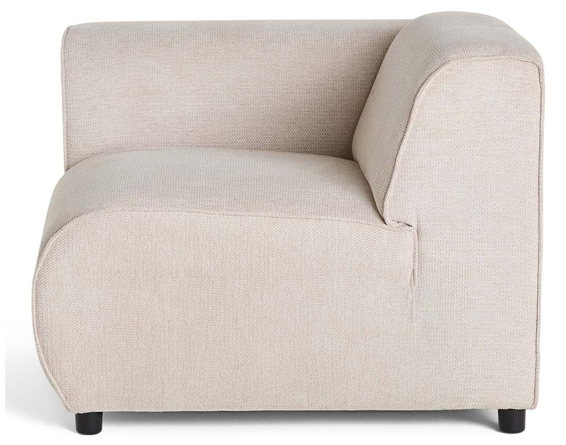 Module d'assise d'angle gauche en tissu texturé Suaro
