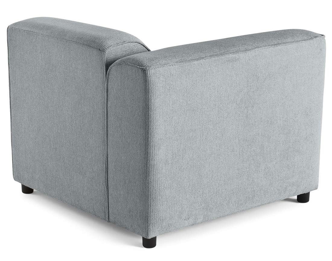 Module d'assise d'angle gauche en tissu texturé Suaro