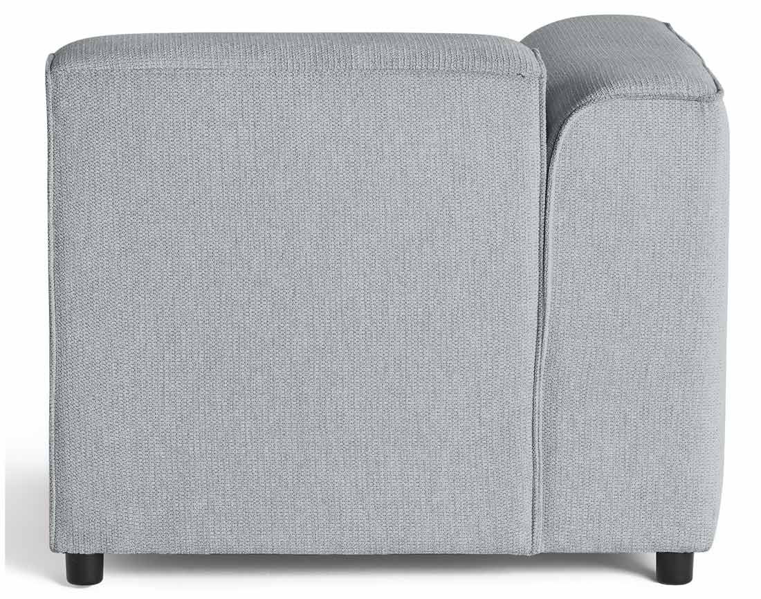 Module d'assise d'angle gauche en tissu texturé Suaro