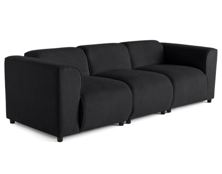 Canapé modulable 3 places en tissu texturé Suaro