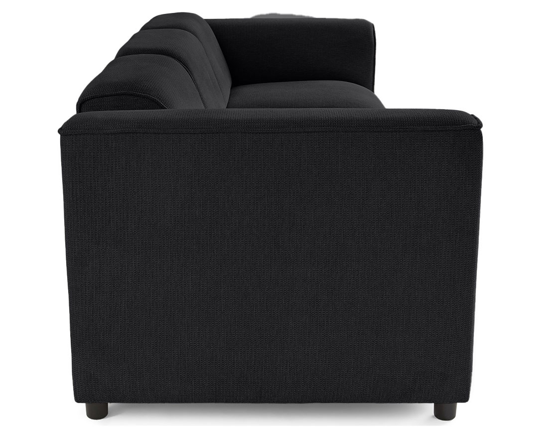 Canapé modulable 3 places en tissu texturé Suaro