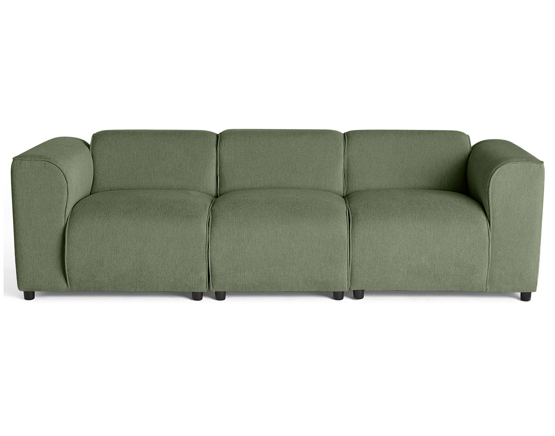 Canapé modulable 3 places en tissu texturé Suaro