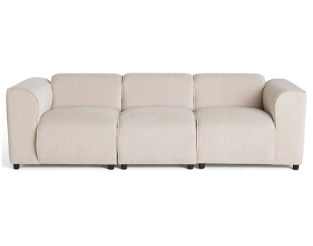 Canapé modulable 3 places en tissu texturé Suaro