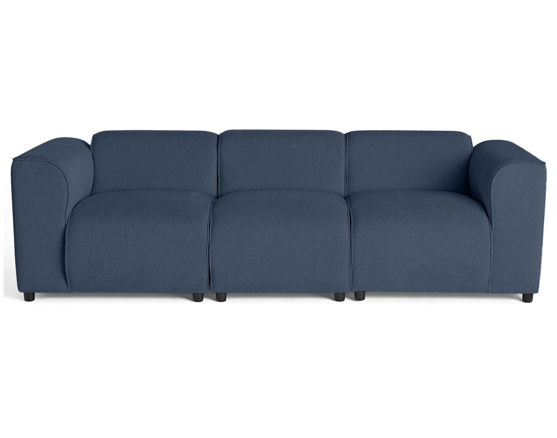 Canapé modulable 3 places en tissu texturé Suaro