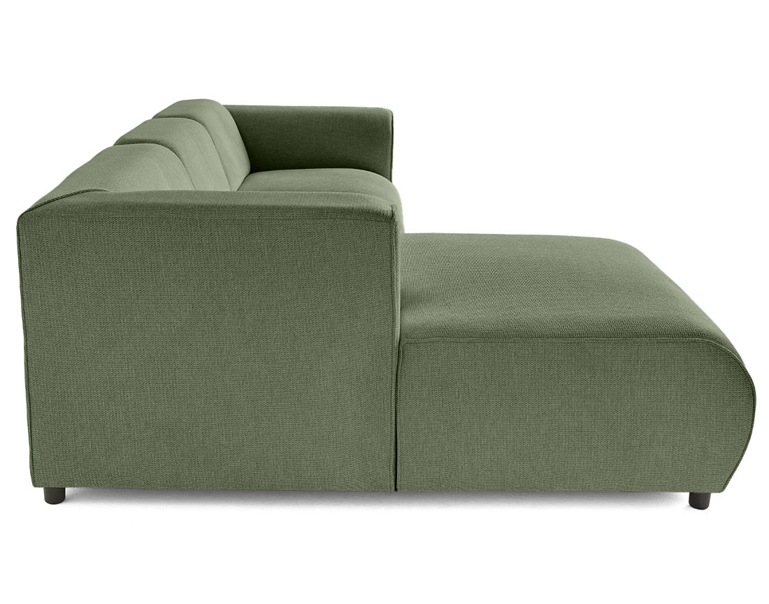 Canapé modulable d'angle gauche 4 places en tissu texturé Suaro