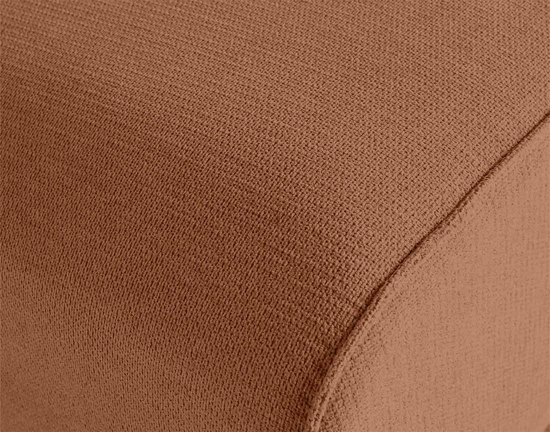 Canapé modulable panoramique d'angle droit 7 places en tissu texturé Suaro