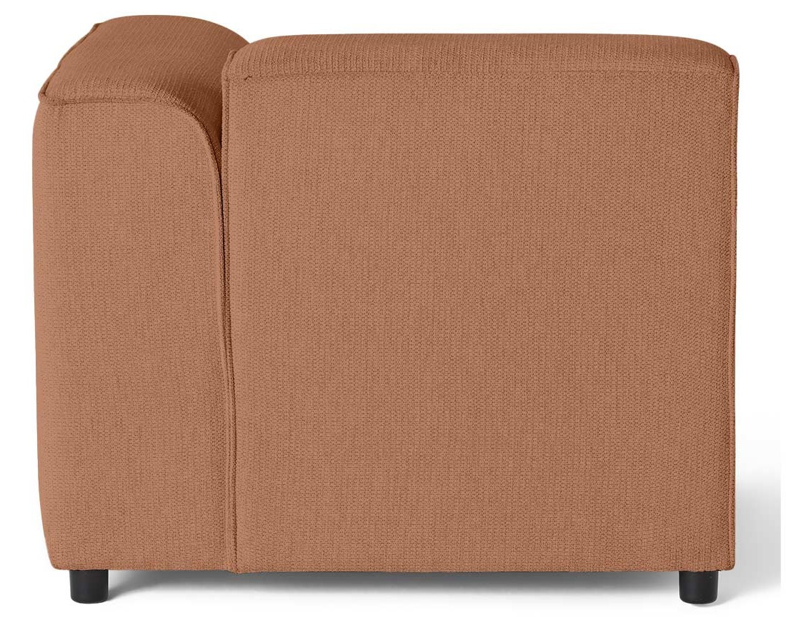 Module d'assise d'angle droit en tissu texturé Suaro