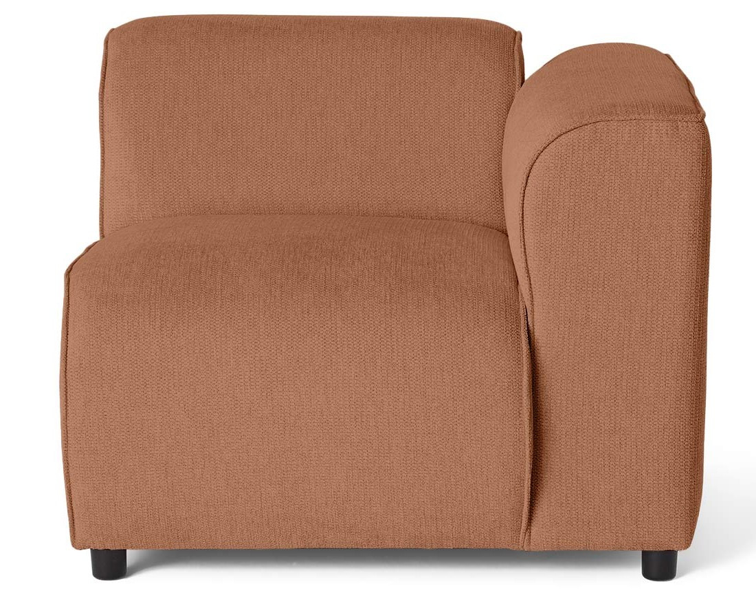 Module d'assise d'angle droit en tissu texturé Suaro