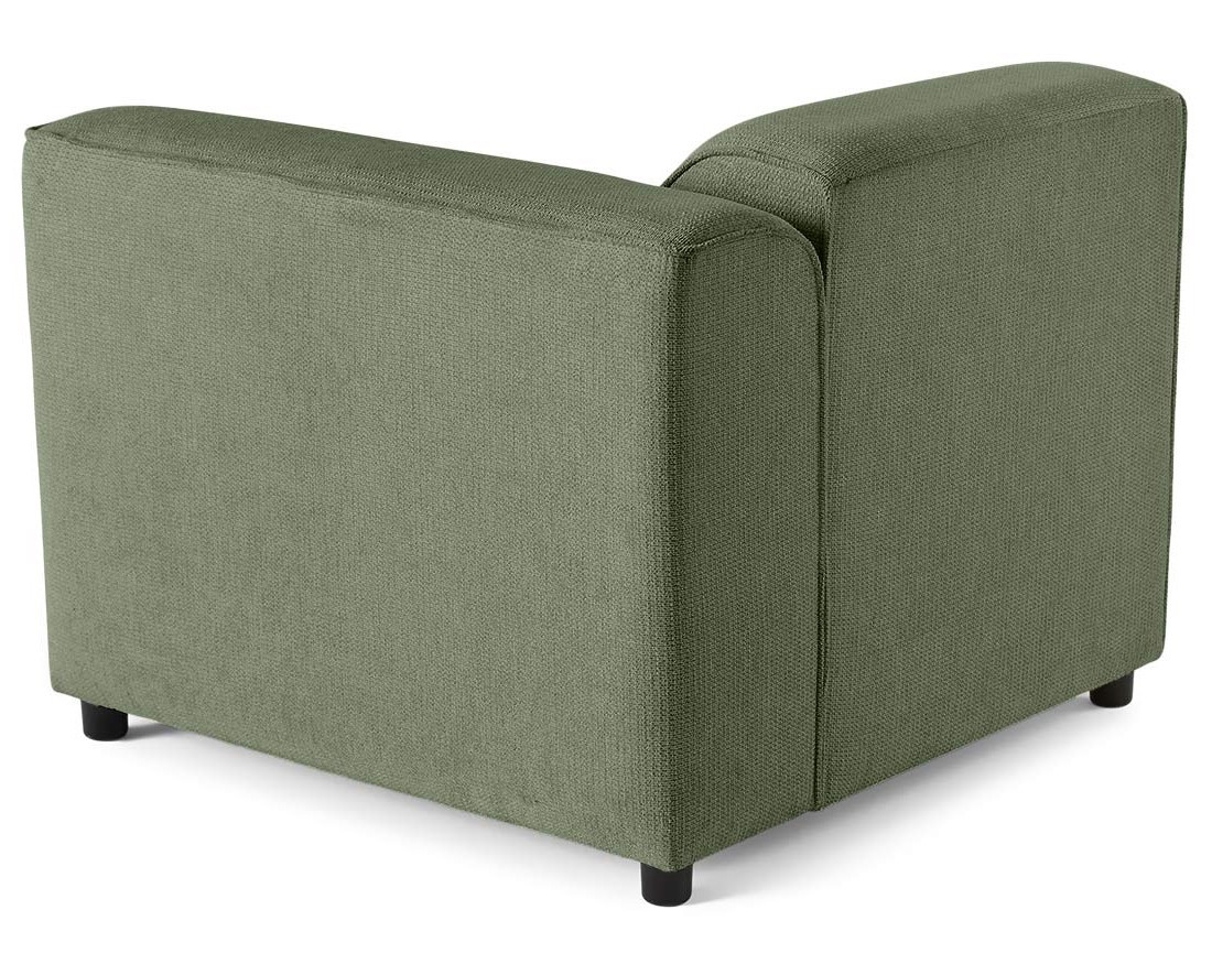 Module d'assise d'angle droit en tissu texturé Suaro