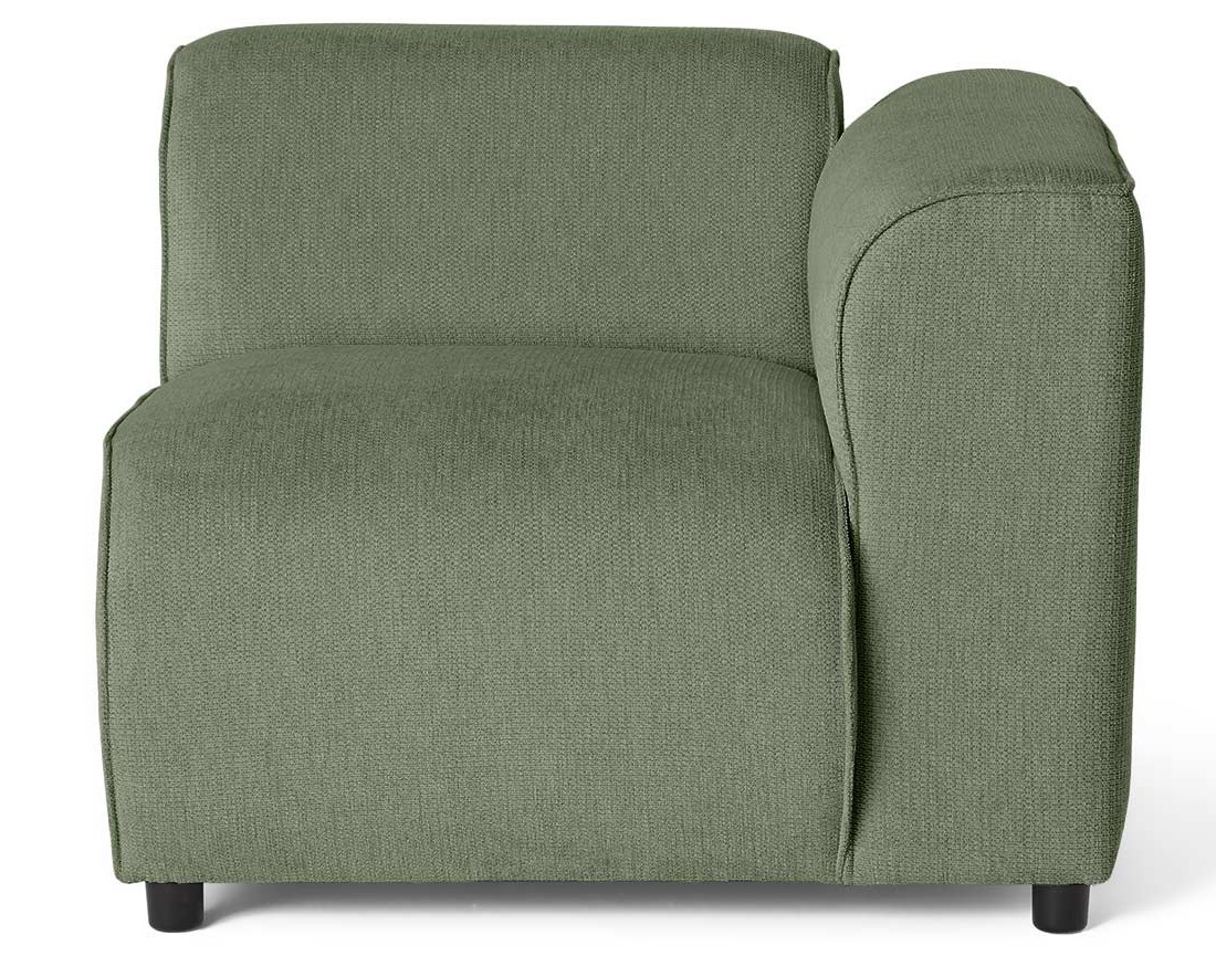 Module d'assise d'angle droit en tissu texturé Suaro