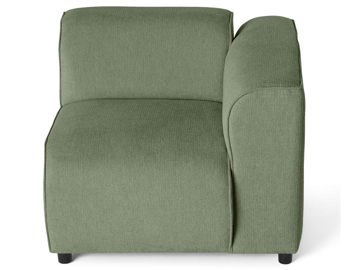 Module d'assise d'angle droit en tissu texturé Suaro