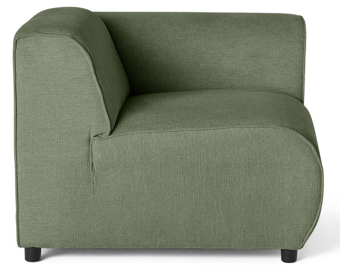 Module d'assise d'angle droit en tissu texturé Suaro