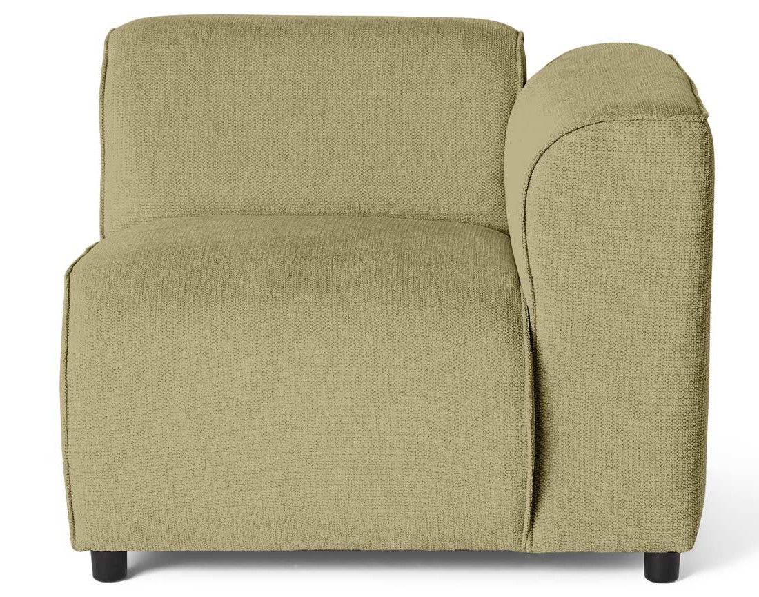 Module d'assise d'angle droit en tissu texturé Suaro