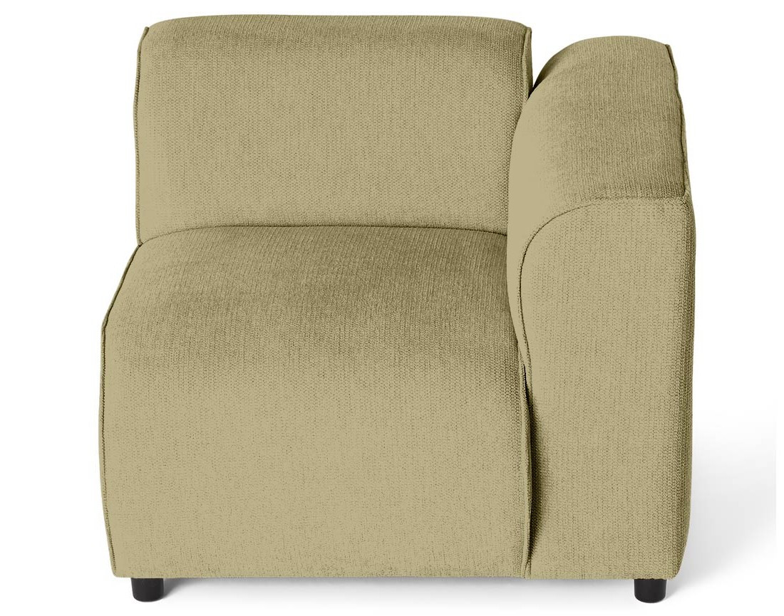 Module d'assise d'angle droit en tissu texturé Suaro