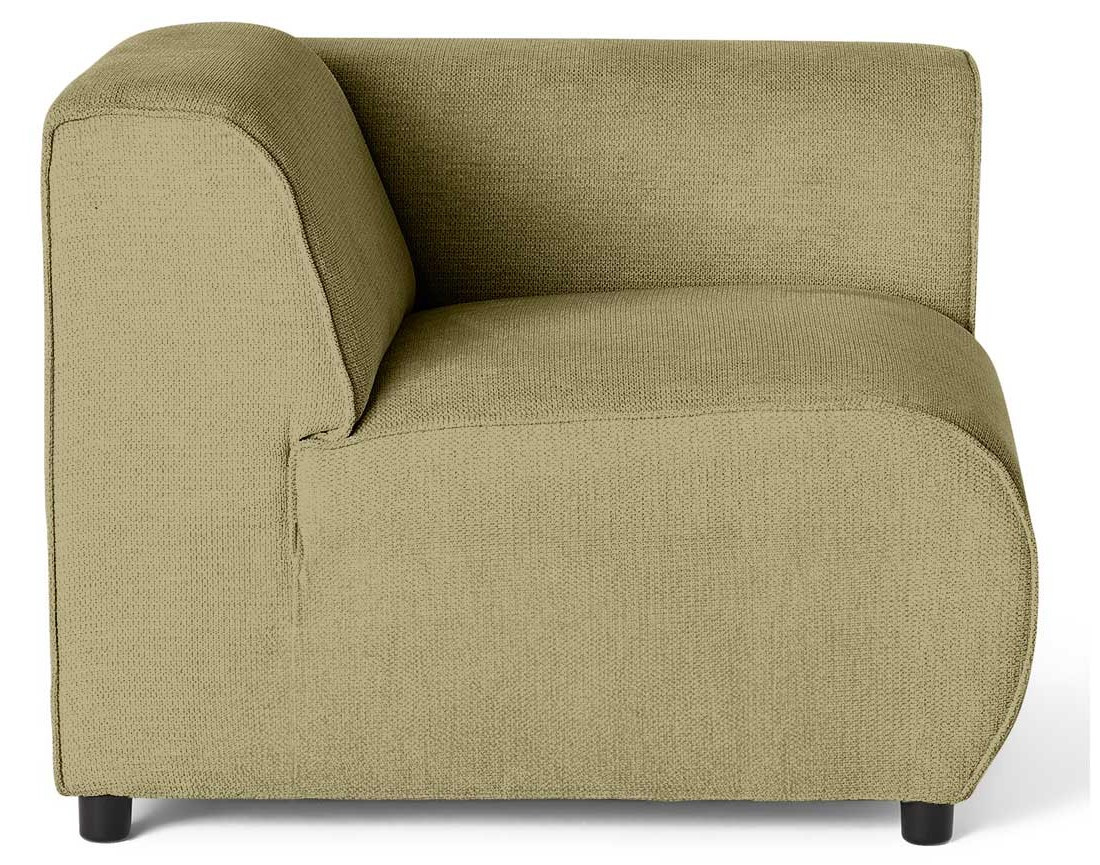 Module d'assise d'angle droit en tissu texturé Suaro