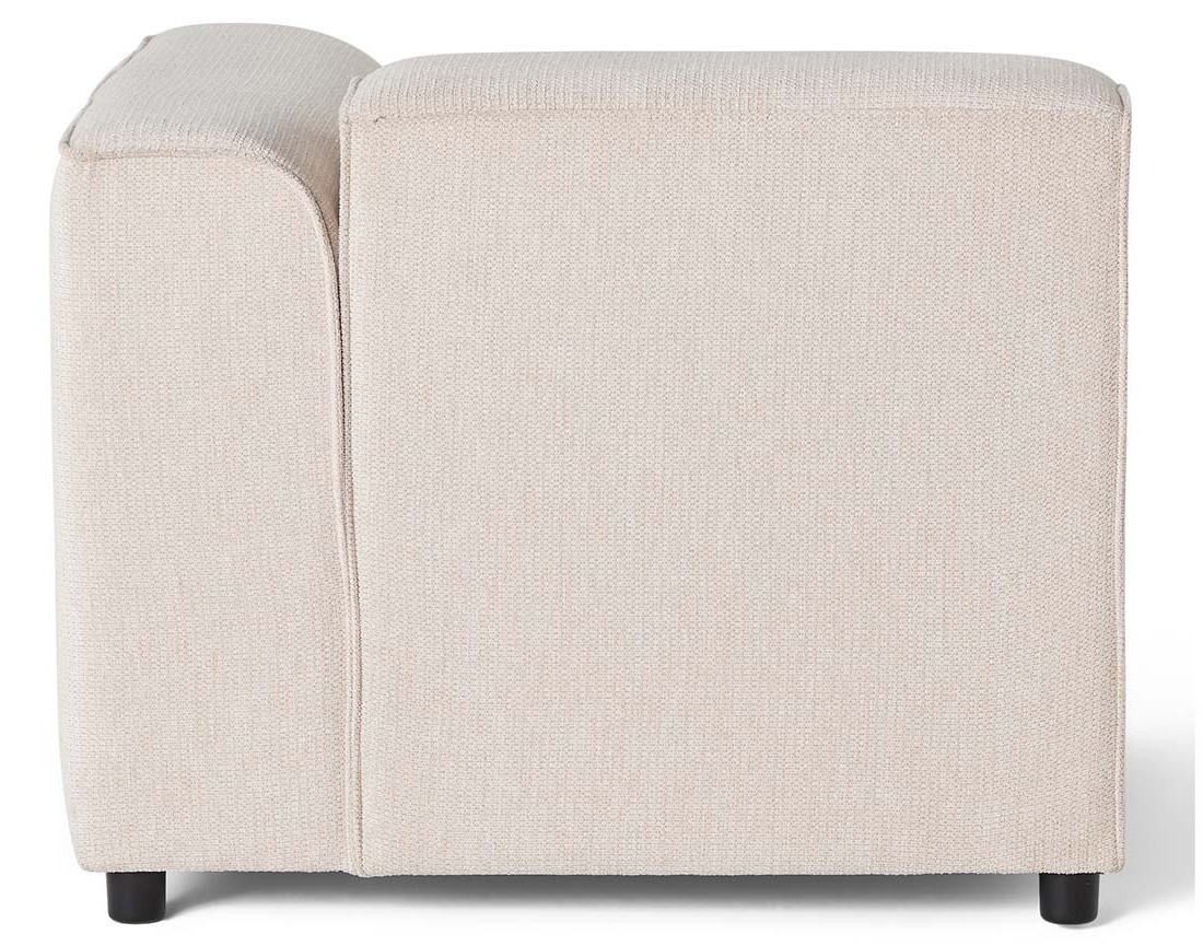 Module d'assise d'angle droit en tissu texturé Suaro