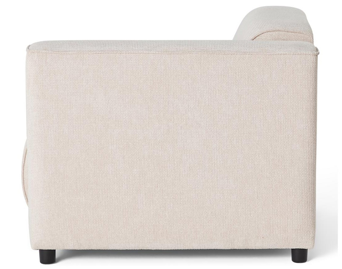 Module d'assise d'angle droit en tissu texturé Suaro