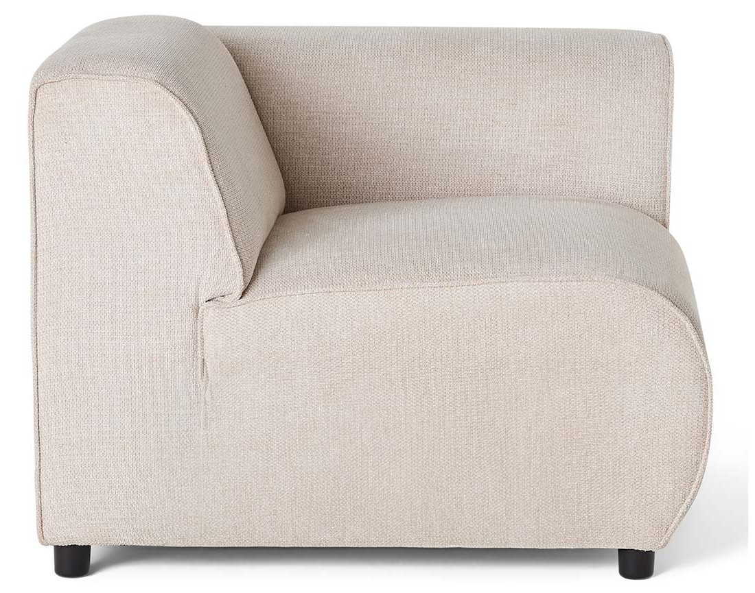 Module d'assise d'angle droit en tissu texturé Suaro