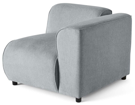 Module d'assise d'angle droit en tissu texturé Suaro