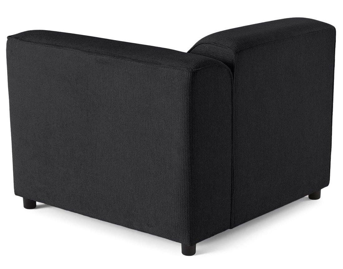 Module d'assise d'angle droit en tissu texturé Suaro