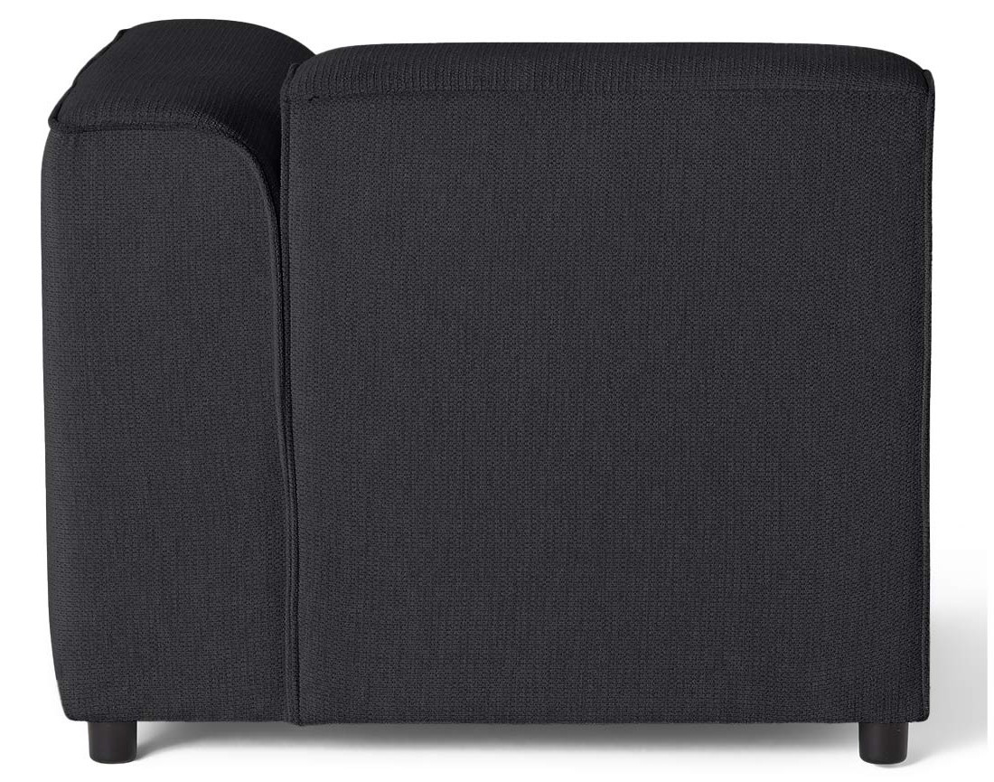 Module d'assise d'angle droit en tissu texturé Suaro