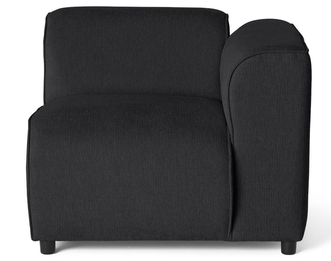 Module d'assise d'angle droit en tissu texturé Suaro